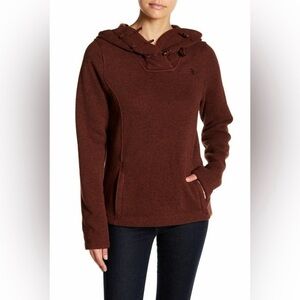 The North Face Mauve Maroon Crescent Funnel Neck Pullover Hoodie Sweatshirt